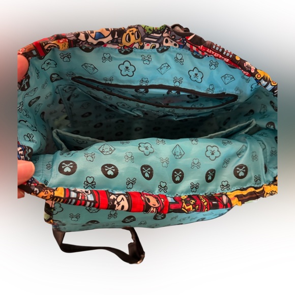 Tokidoki City Scene Backpack Multicolor Nylon Kawaii Bag Broken Zipper Read - Picture 6 of 12